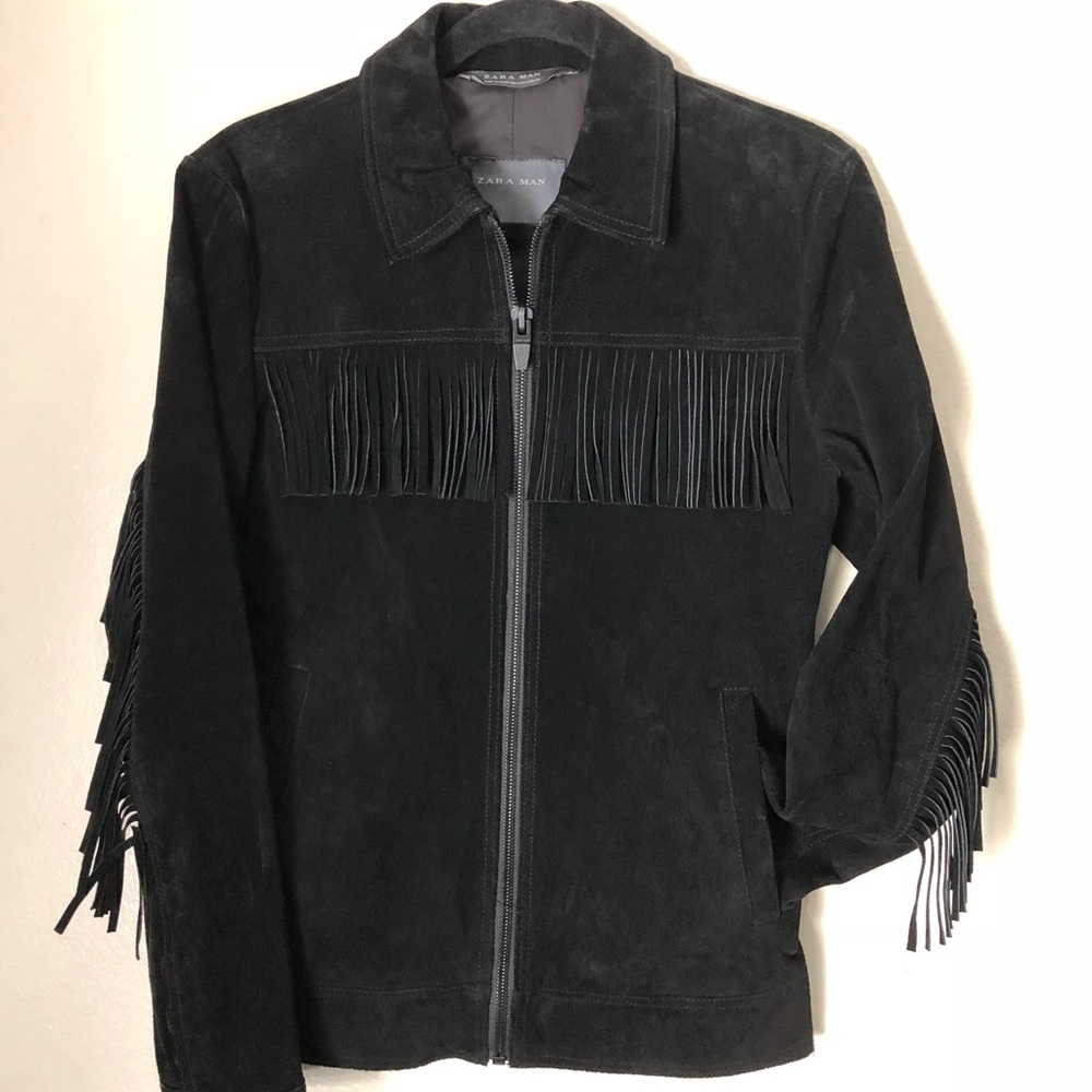 Suede Fringe Jacket